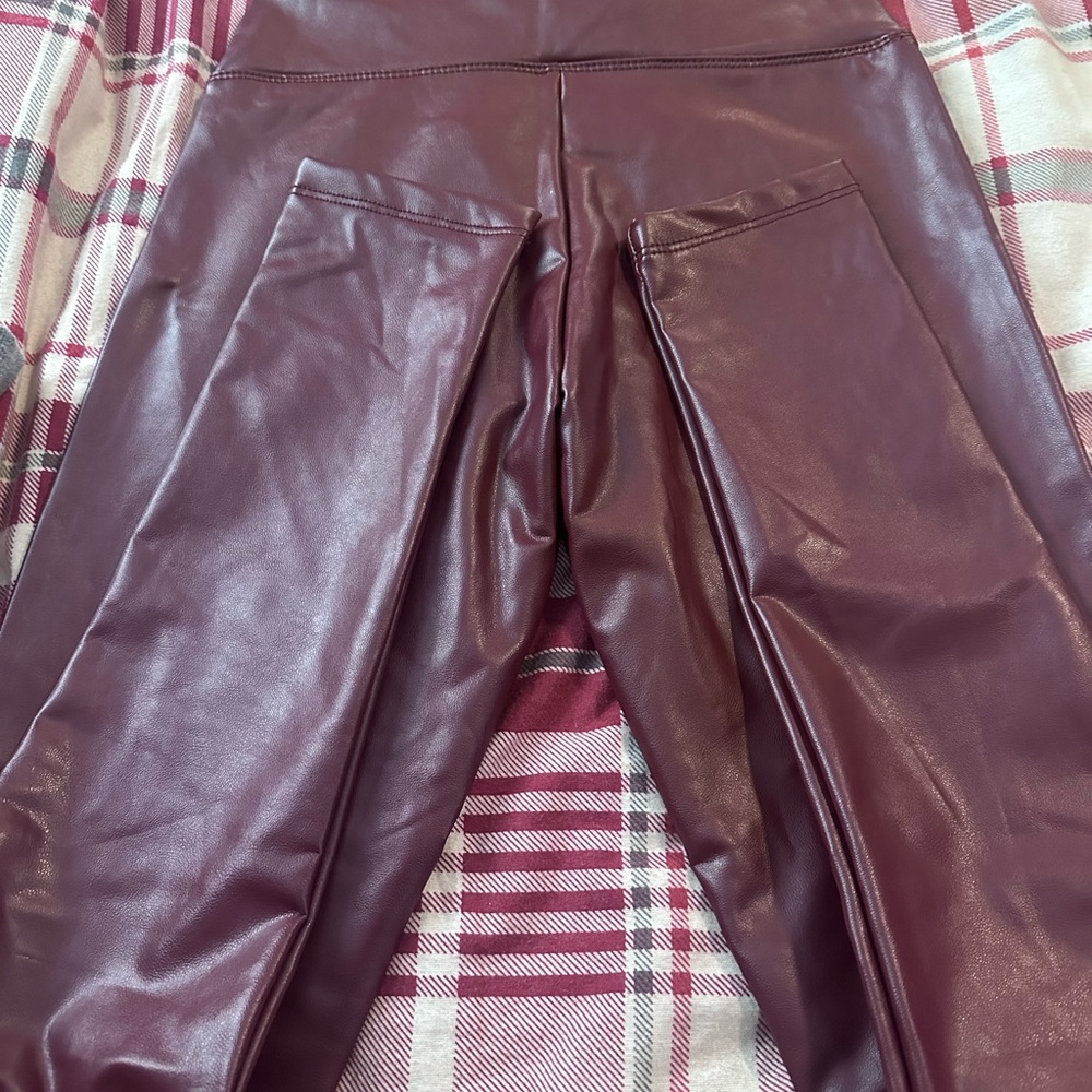 Faux leather leggings